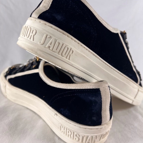 CHRISTIAN DIOR Navy Blue Walk'N'Dio Logo Trainers Made in Italy Marked as 37-7US - Picture 10 of 16